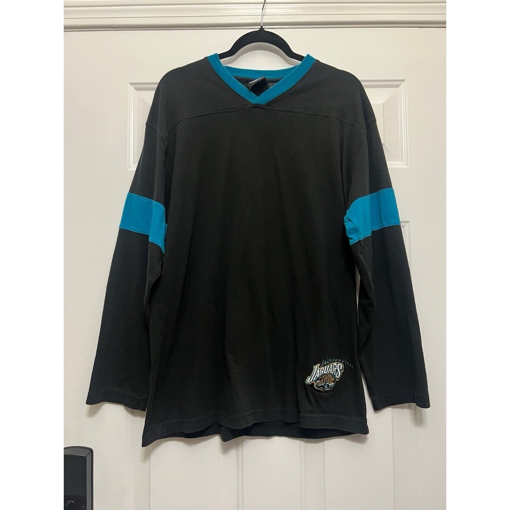 VTG NFL Jacksonville Jaguars Hockey Style Jersey Black Size L Gameday Sports